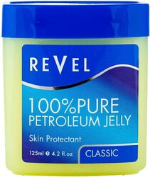 Revel Skin Care, Classic 100% Pure Petroleum Jelly 125ml, Skin Care, Skin Protectant, Softens, Soothe, Moisturize